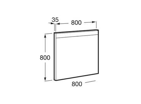 Зеркало (80х80) Roca Prisma Basic LED 812258000