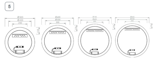 Зеркало Ravak Luna 80 X000001580