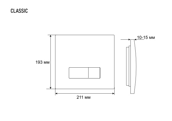 Клавиша смыва Grossman Classic 800.T1.04.310.310 золото матовый