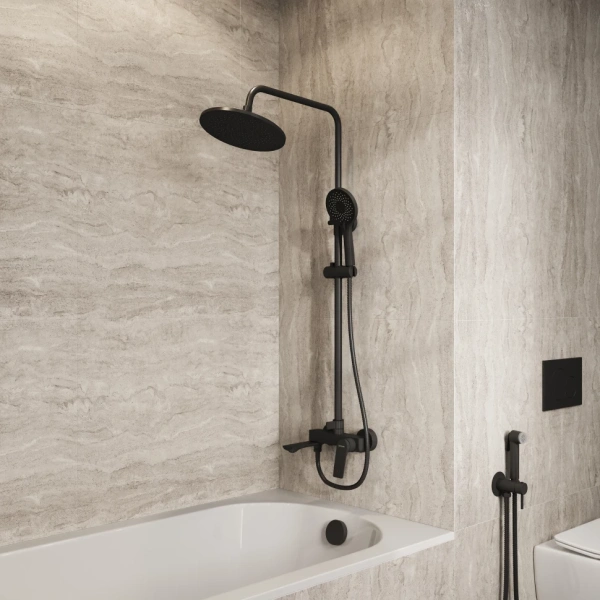 Душевая система Grossman Galaxy 500.K35.01.210 черный матовый