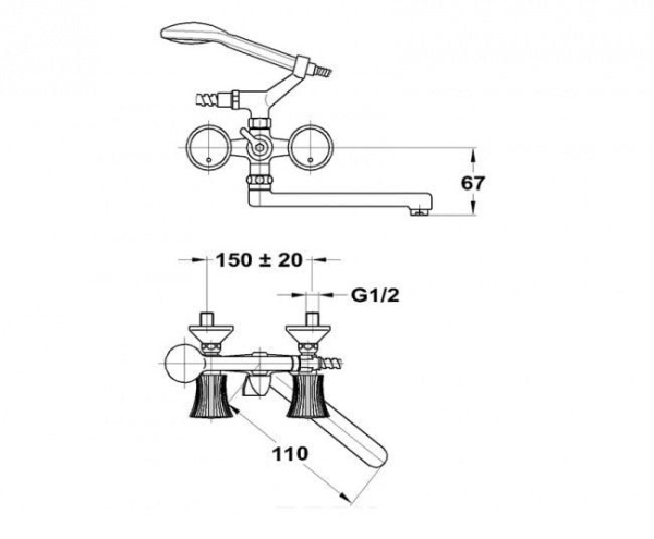 Смеситель для ванны Mofem KOMETA 141-1513-00