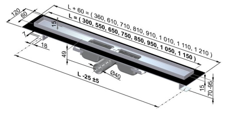 Душевой лоток AlcaPlast APZ101-850 Low
