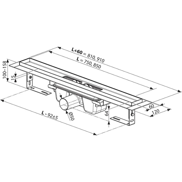 Душевой лоток Ravak Runway OZ 85 X01751