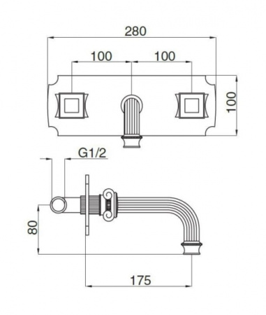 Смеситель для раковины Cezares Olimp OLIMP-BLS2-01-O