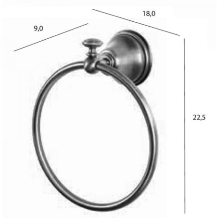 Полотенцедержатель Tiffany World TWHA015bi/cr