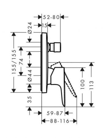 Смесительдля ванны Hansgrohe Talis E 71745670