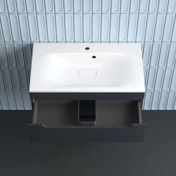 Тумба подвесная  без раковины 80 см Style Line Остин ЛС-00002404 графит матовый