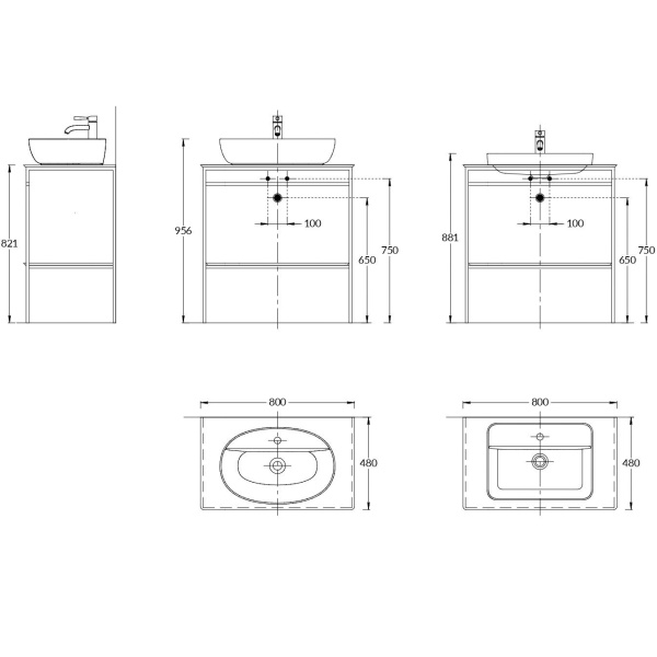 Консоль под раковину Kerama Marazzi Plaza Next PL.N.80.01\BLK.M