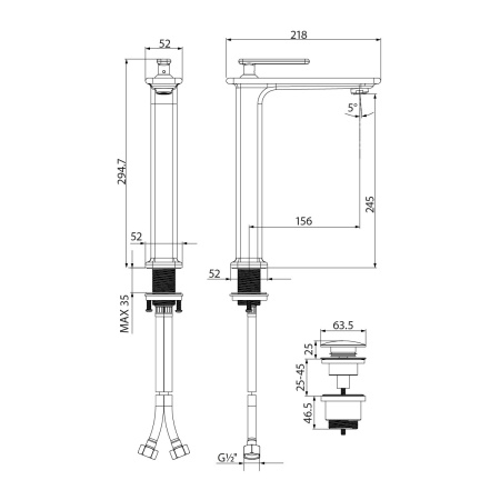 Смеситель для раковины Lemark Mista LM6409WG