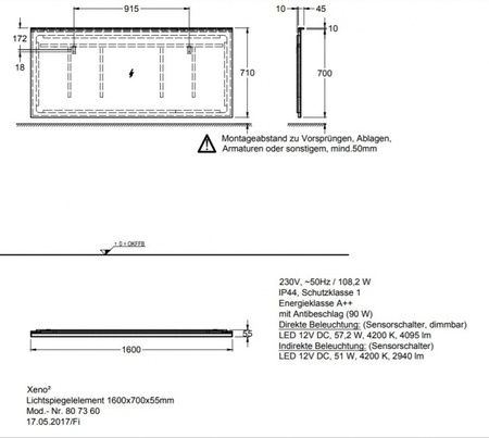 Зеркало Keramag Xeno² 807360000