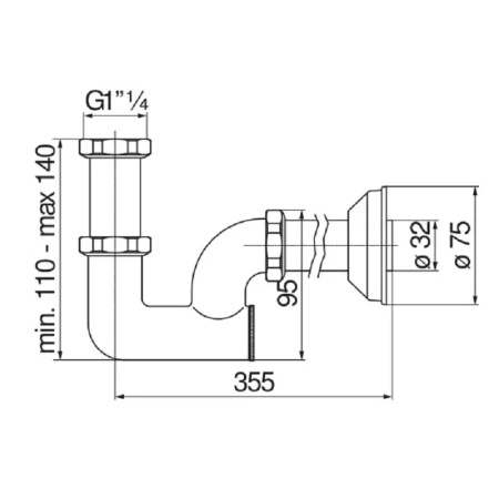Сифон Nobili Rubinetterie AV00107/1GDP