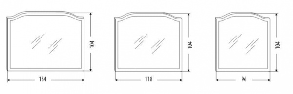 Зеркало в раме EBAN Sagomata FCRSG120-BA