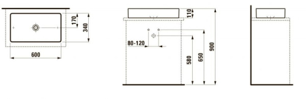 Раковина-чаша Laufen LIVING SQUARE 8.1143.4.000.112.1 Раковина-чаша Laufen LIVING SQUARE 8.1143.4.000.112.1