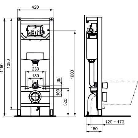 Инсталляция Ideal Standard Prosys R009667