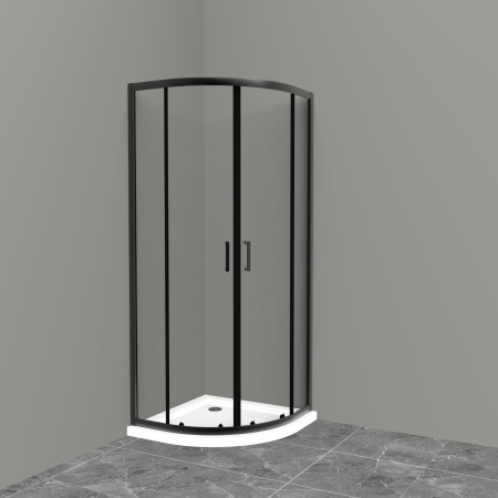 Душевой уголок (90х90) BelBagno UNO-195-R-2-90-C-NERO