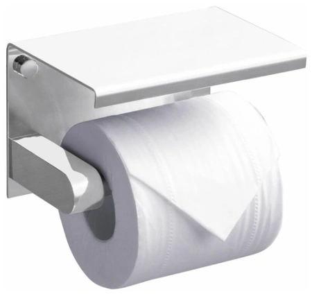 Держатель туалетной бумаги с полкой RUSH Edge ED77141 White