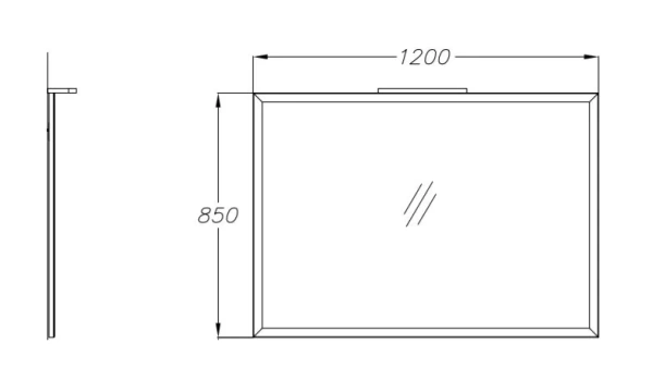Зеркало Opadiris Рубинно 120 00-00006475 без светильника