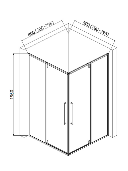 Душевой уголок AQUAme AQM7102-2-8