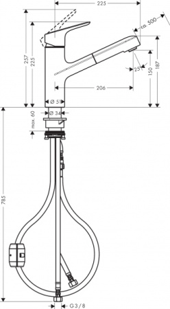 Кухонный смеситель Hansgrohe Focus M43 71842000