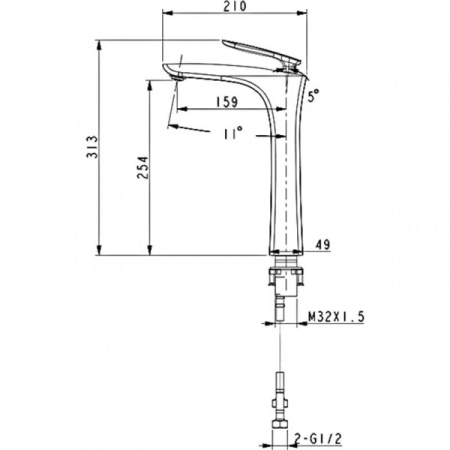 Смеситель для раковины Timo Helmi 4011/00-16F chrome white