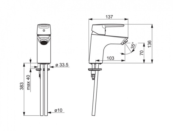 Смеситель для умывальника Oras Saga 3910