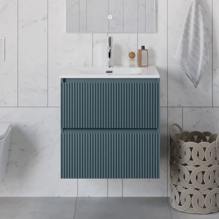 Тумба под раковину 60 BelBagno Uno UNO-600-2C-SO-AO голубой матовый, без раковины