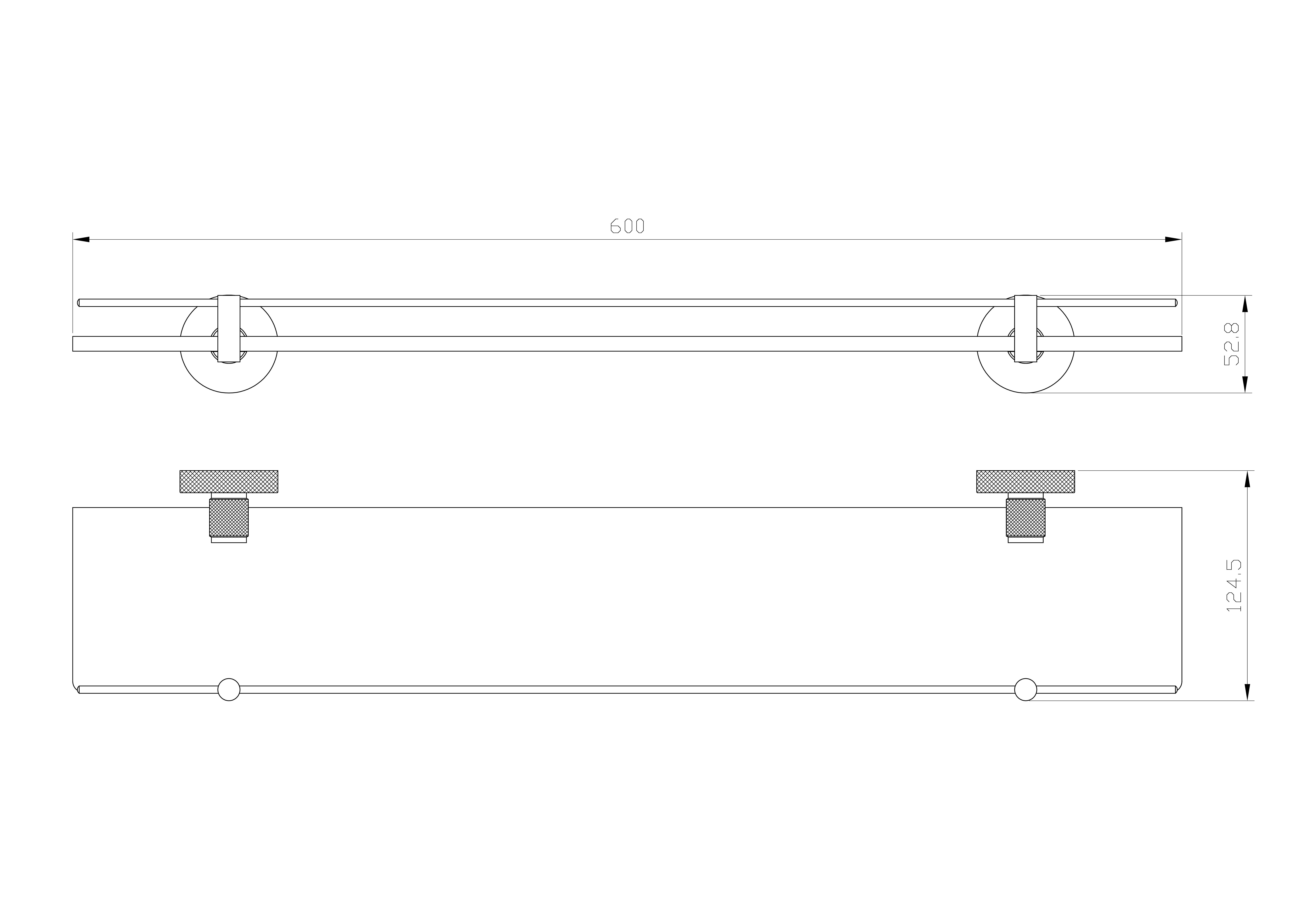 Стеклянная полка для ванной WONZON & WOGHAND MAJESTIC, черный/золото WW-9227