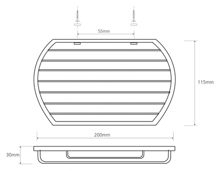 Мыльница Bemeta Cytro 102308112 овальная