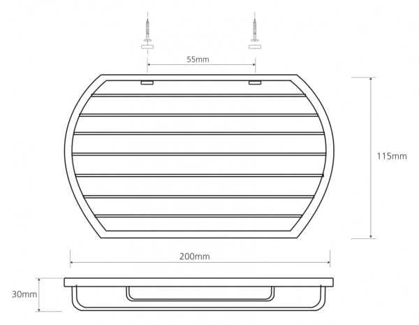 Мыльница Bemeta Cytro 102308112 овальная