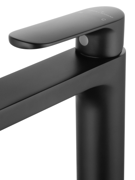 Смеситель для раковины высокий WONZON & WOGHAND, черный матовый WW-H1034-MB