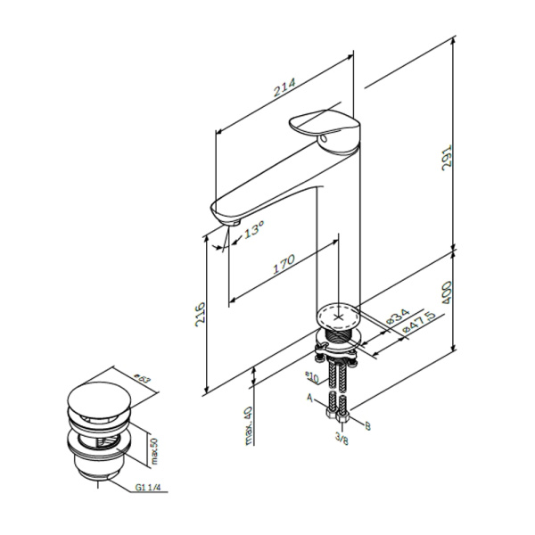 Смеситель для раковины Am.Pm Like F8092200