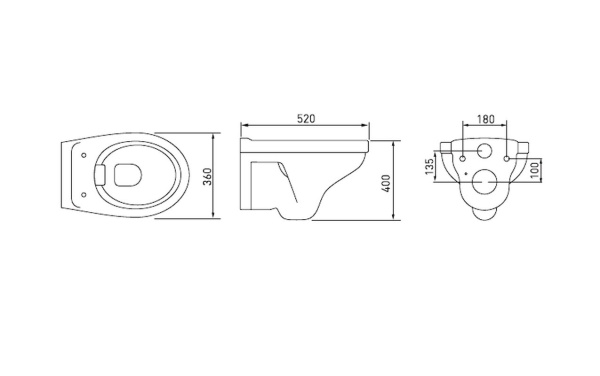 Унитаз Berges Wasserhaus Albit S Rimless 082146