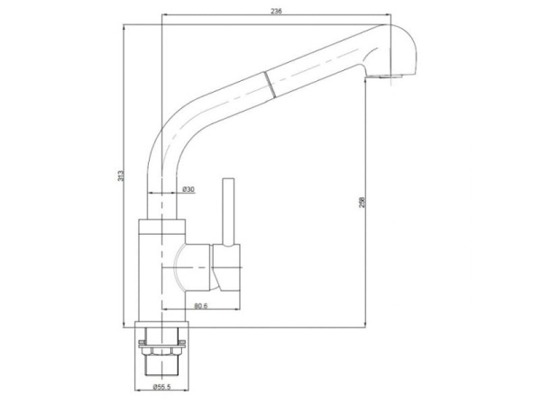 Смеситель для кухни BENNBERG CHROME 20R313 Смеситель для кухни BENNBERG CHROME 20R313