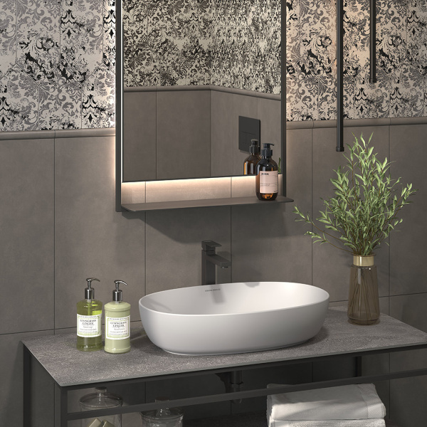 Раковина накладная (60х38) Kerama Marazzi Plaza PLR.wb.60