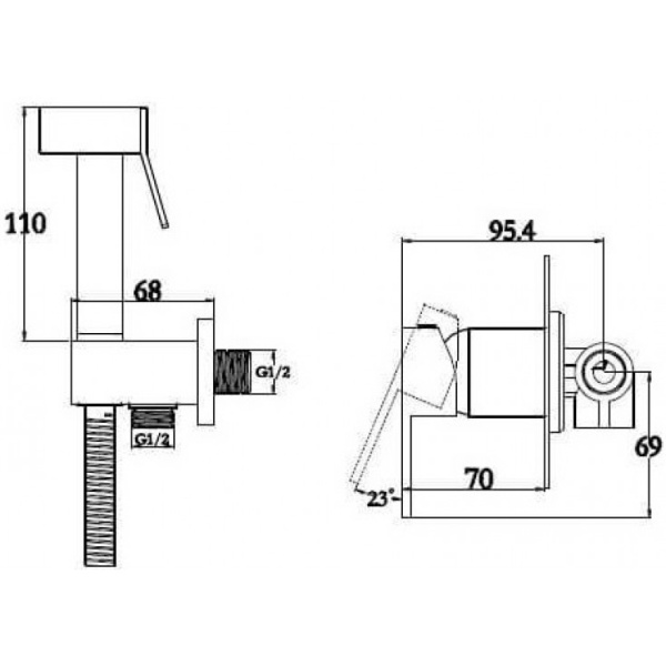 Смеситель с гигиеническим душем KAISER Sonat (34377)