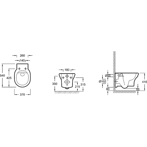 Подвесной безободковый унитаз Jacob Delafon Cleo EDZ102-0 (без сиденья)