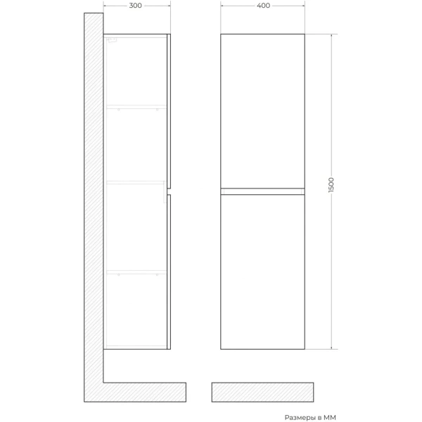 Пенал Art&Max Family-M-1500-2A-SO-BO