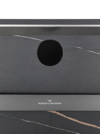 Полотенцесушитель электрический с каменной плитой Черный мрамор WONZON & WOGHAND STUTTGART, Темный графит WW-A504-GM