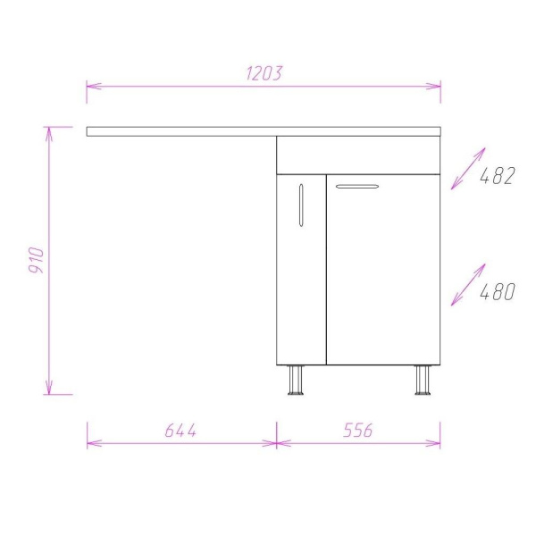 Тумба под стиральную машину Onika Нави 60 106021