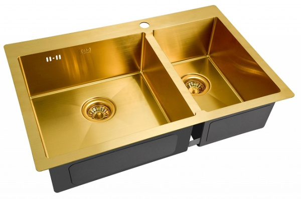 Кухонная мойка Zorg SZR-78-2-51-L BRONZE