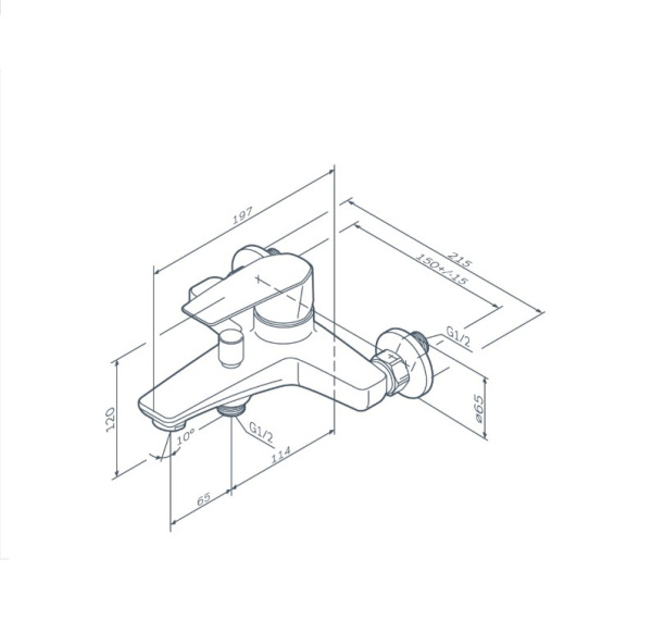 Смеситель для ванны Am.Pm Gem F90A10022