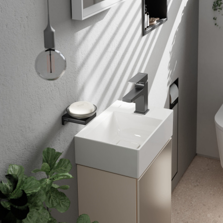 Смеситель для раковины с донным клапаном Push-Open Hansgrohe Metropol 32500670 черный матовый