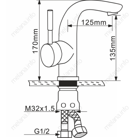 Смеситель для раковины Melana 6105