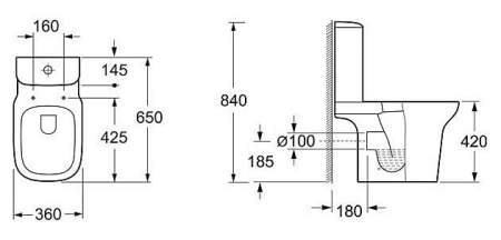 Унитаз-компакт BelBagno Torino BB10134CP
