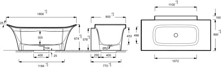 Ванна акриловая (180х80) Jacob Delafon Neoroc Grands Boulevards E6D158-0