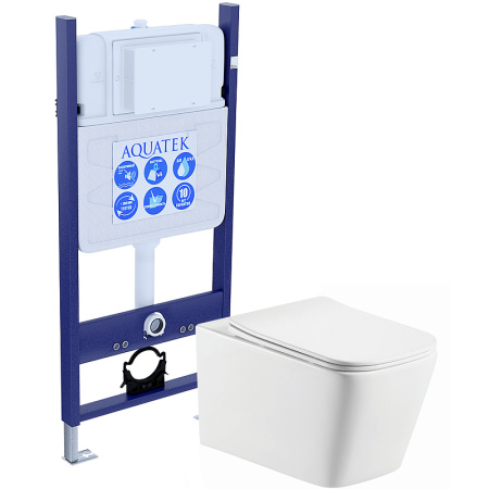 Комплект унитаза с инсталляцией Aquatek Либра New SET AQUATEK ЛИБРА N-14