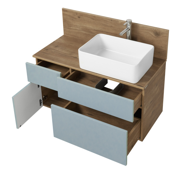 Тумба под раковину со столешницей Aquaton Мишель 100 1A244101MIX30