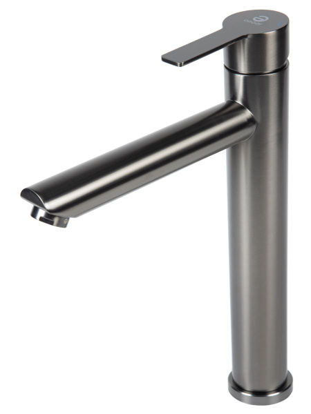 Смеситель для накладной раковины однорычажный высокий оружейная сталь Agger Easy A3112155 матовая