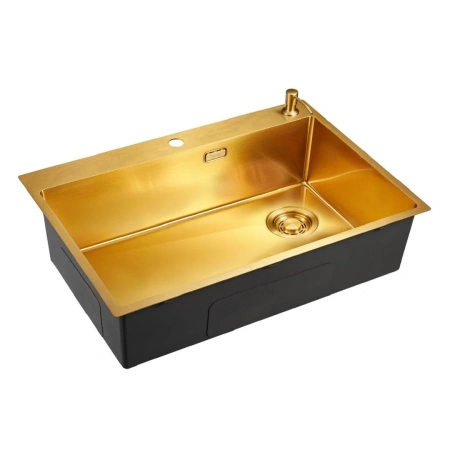 Кухонная мойка (66х50) EMAR EMB-660(TOP) PVD Golden