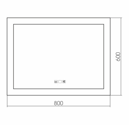Зеркало (80х60) Silver Mirrors Norma neo LED-00002417